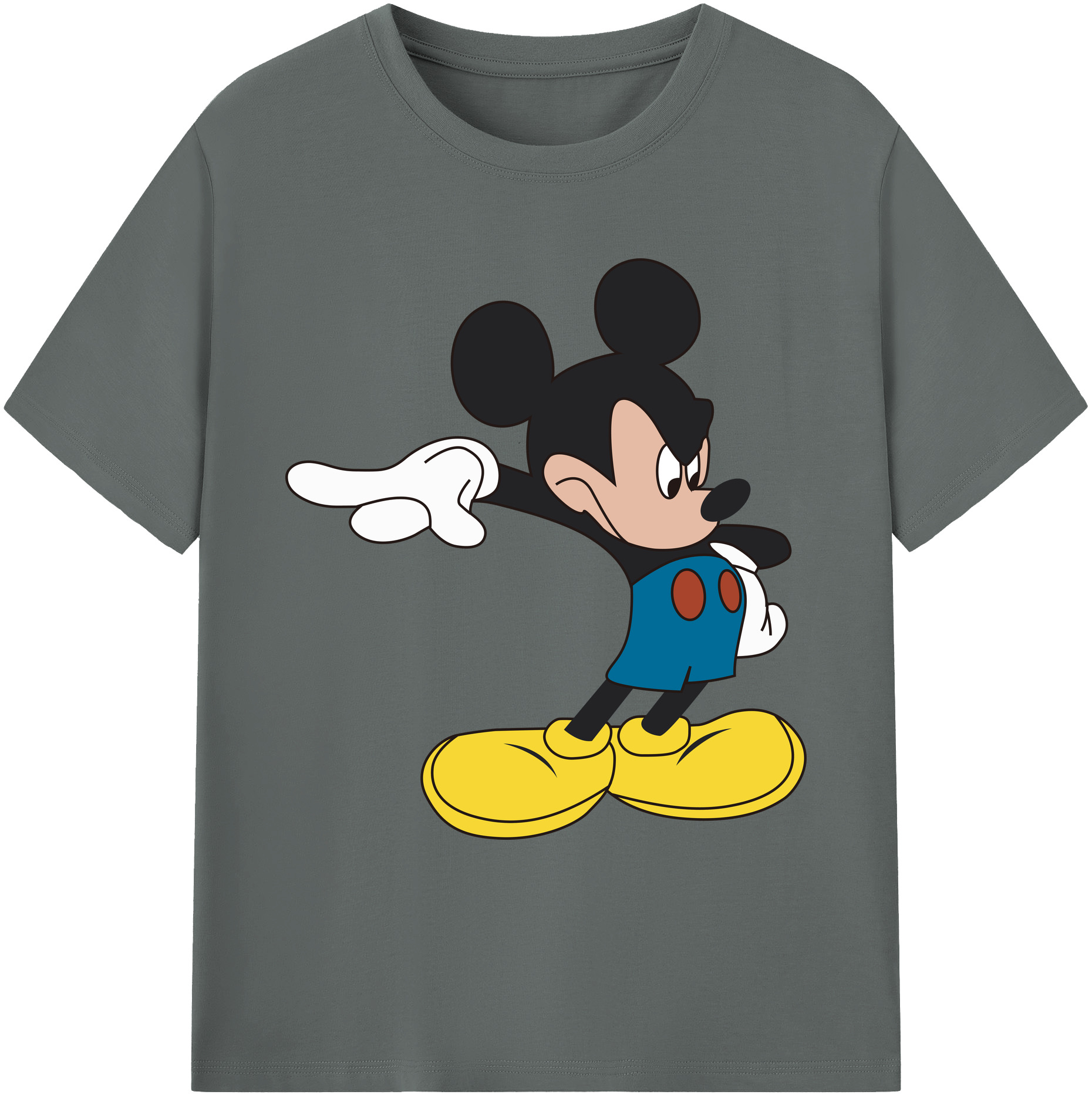 ミッキーマウス Mickey Mouse 綿100％ メンズ半袖Tシャツ｜肌触りやわらか＆通気性